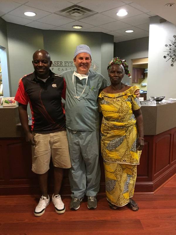 Patient travels from Africa to receive eye surgery from Dr. Dornic.